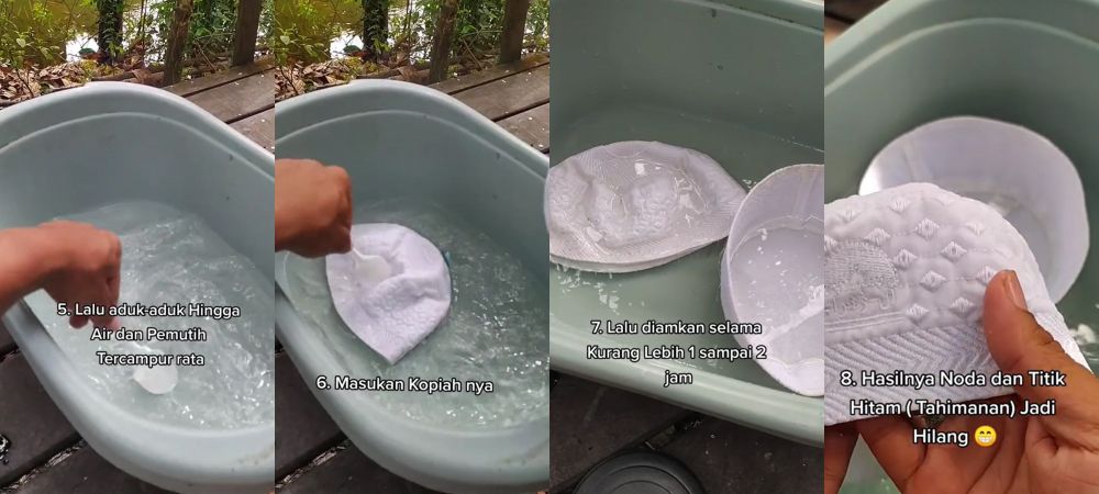 Trik hilangkan noda bintik hitam di peci putih pakai 1 cairan © berbagai sumber Trik hilangkan noda bintik hitam di peci putih pakai 1 cairan © berbagai sumber