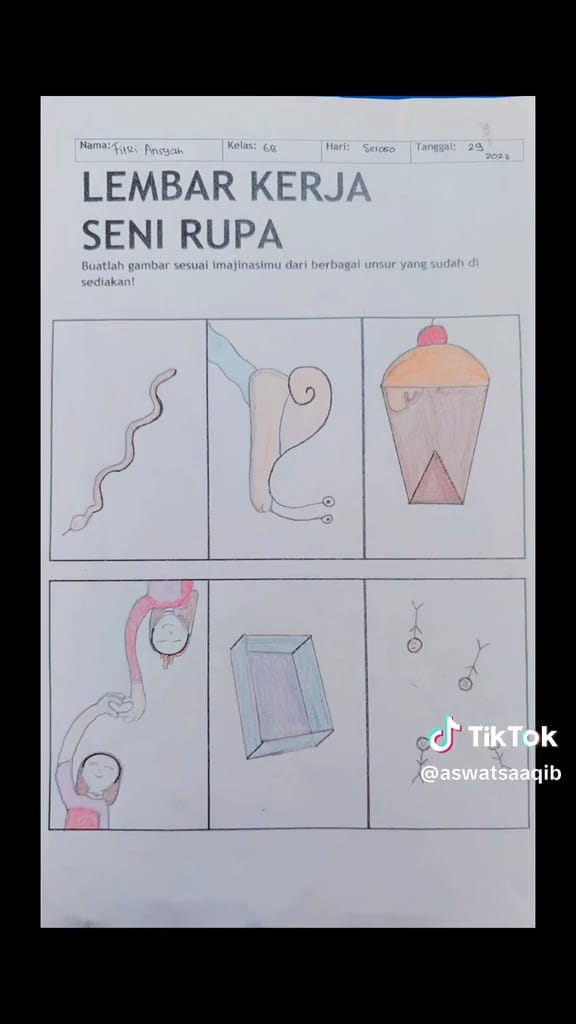 Gambar murid nggak habis fikri © TikTok Gambar murid nggak habis fikri © TikTok