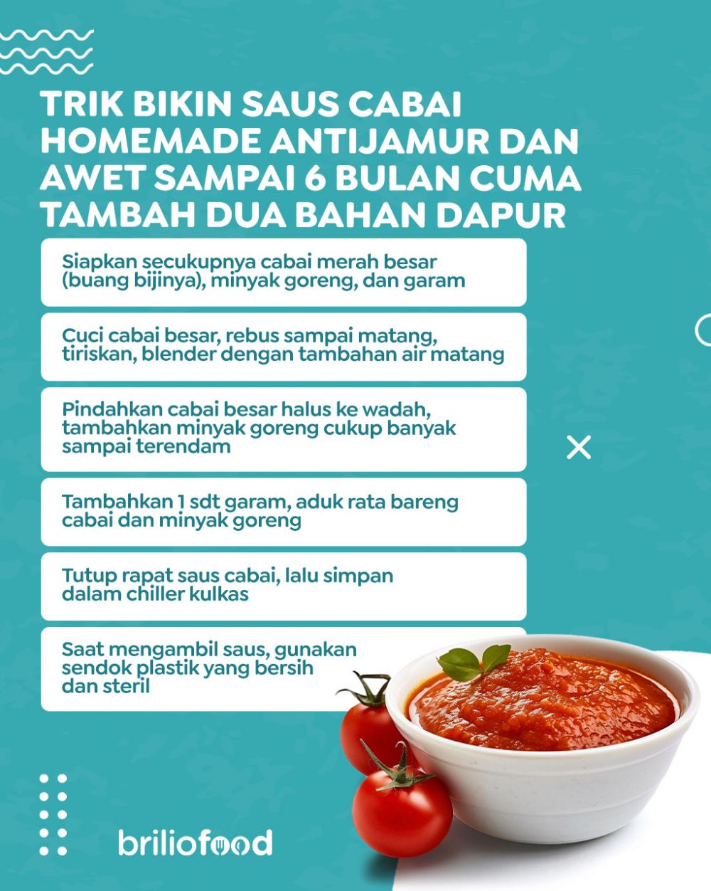 Cukup tambah 2 bahan dapur, ini trik agar saus cabai homemade lebih awet sampai 6 bulan