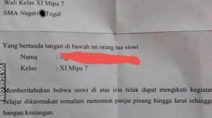 surat izin siswa ini alasannya jauh dari kebiasaan Berbagai sumber