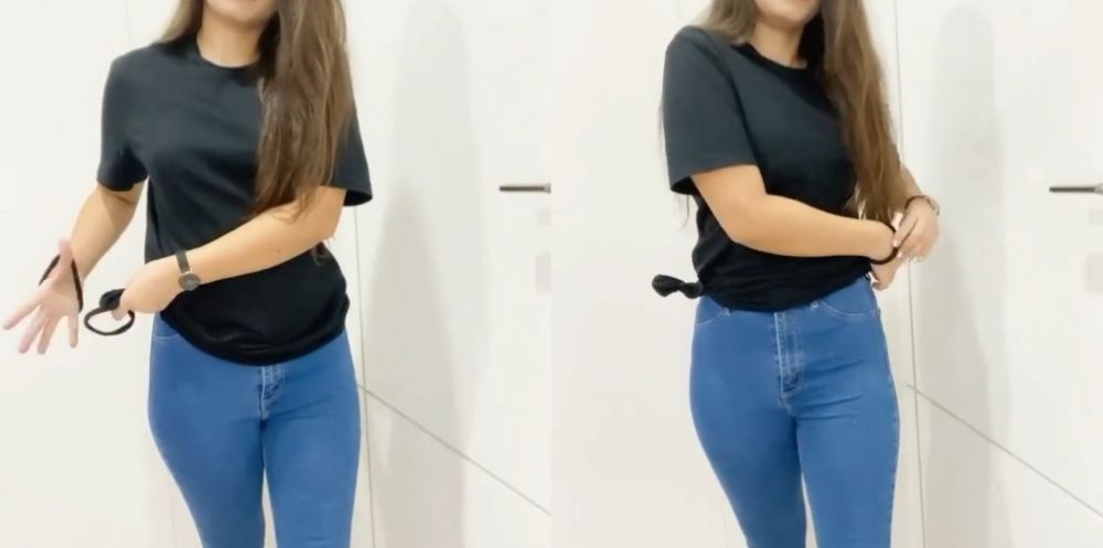 trik bikin kaos jadi model crop tee © Instagram