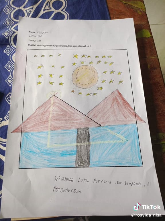 Gambar dari garis bikin tepuk jidat © TikTok Gambar dari garis bikin tepuk jidat © TikTok