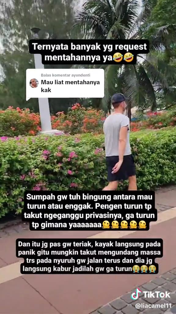 Wanita tak sengaja lihat Chris Martin © TikTok