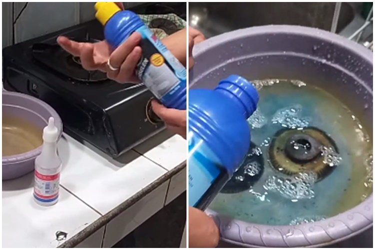 Tanpa sitrun, ini cara bersihkan kerak di burner kompor agar kinclong lagi cuma tambah 1 bahan dapur