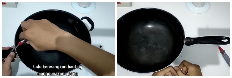 Modal Rp0, ini trik cepat perbaiki gagang teflon yang lepas cuma pakai 2 alat sederhana