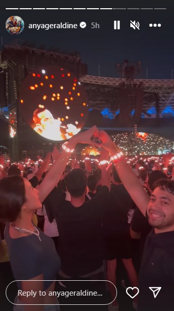 seleb nonton konser Coldplay © Instagram