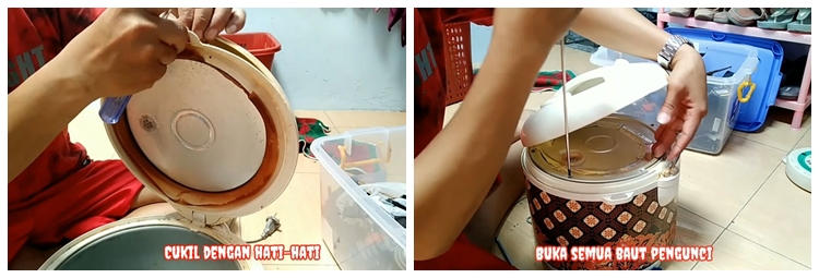 Jadi sebab nasi cepat basi dan kering, ini trik perbaiki karet tutup rice cooker yang telanjur longgar
