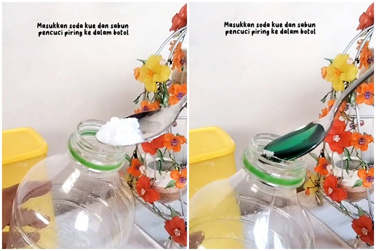 Tanpa pakai tisu atau beras, ini cara bersihkan bagian dalam botol minyak bekas dengan 2 bahan dapur