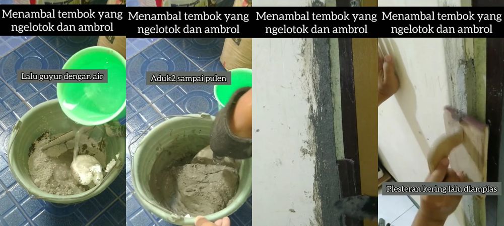cara tambal tembok rumah yang mengelupas © berbagai sumber
