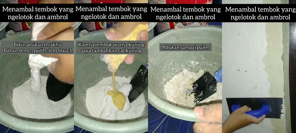 cara tambal tembok rumah yang mengelupas © berbagai sumber