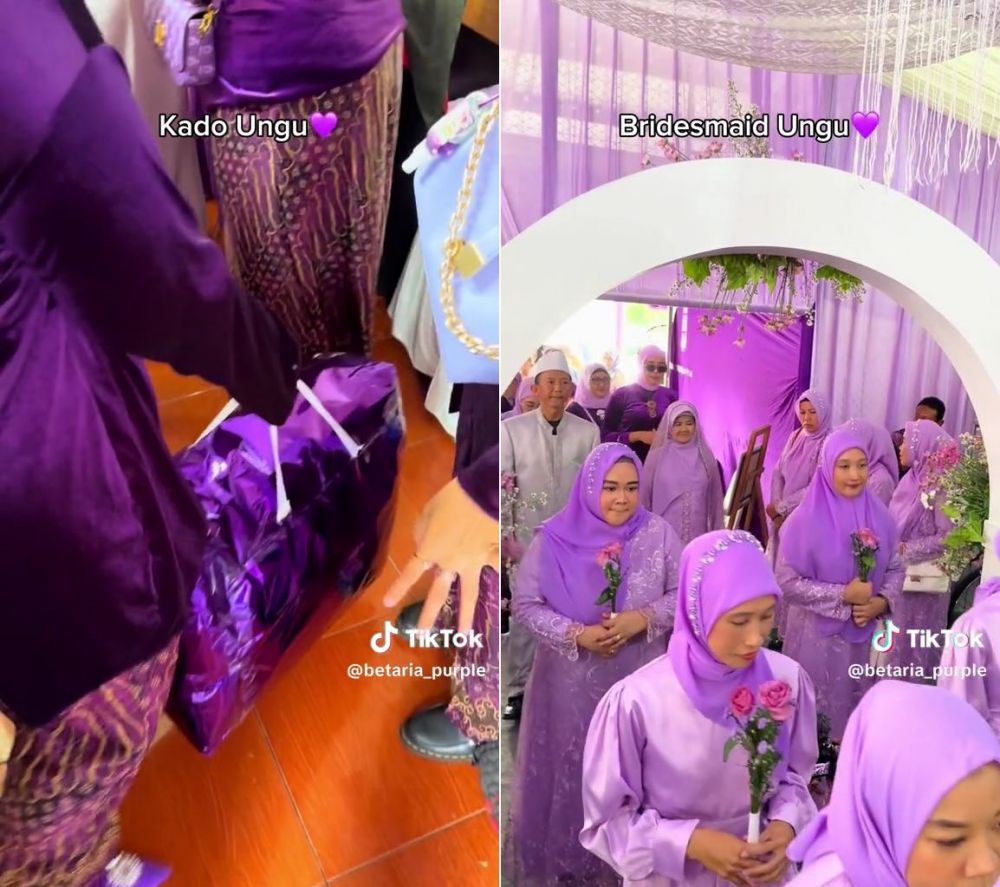 pesta nikahan serba ungu © TikTok pesta nikahan serba ungu © TikTok