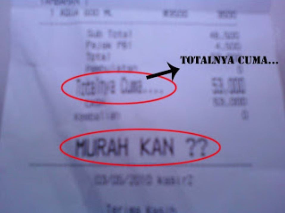 Potret kocak daftar belanjaan Berbagai sumber