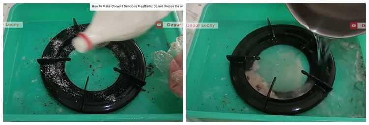 Tanpa direndam air dan sitrun, ini cara bersihkan kerak tebal di tungku kompor modal Rp2.000