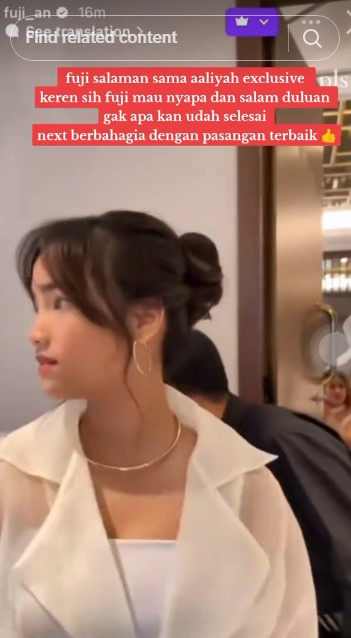 Sikap ramah Fuji bertemu Aaliyah © TikTok