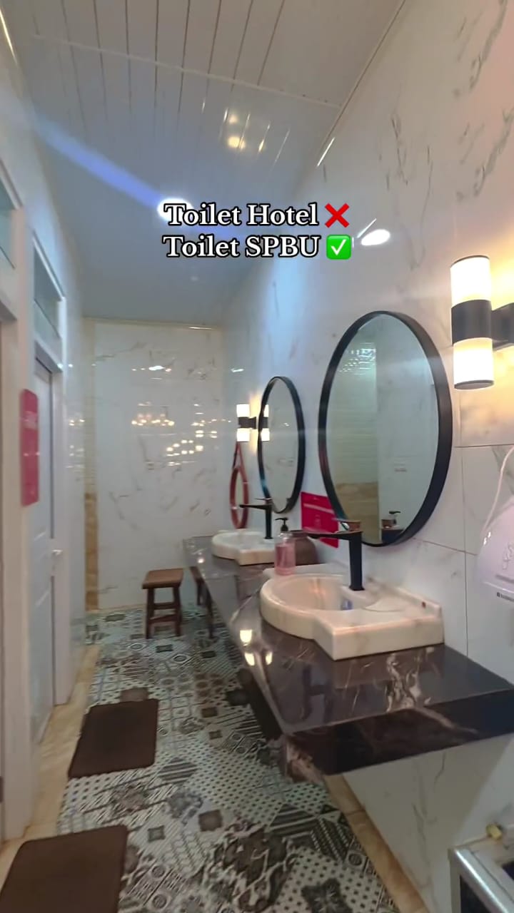 Toilet SPBU berasa toilet sultan  © Instagram