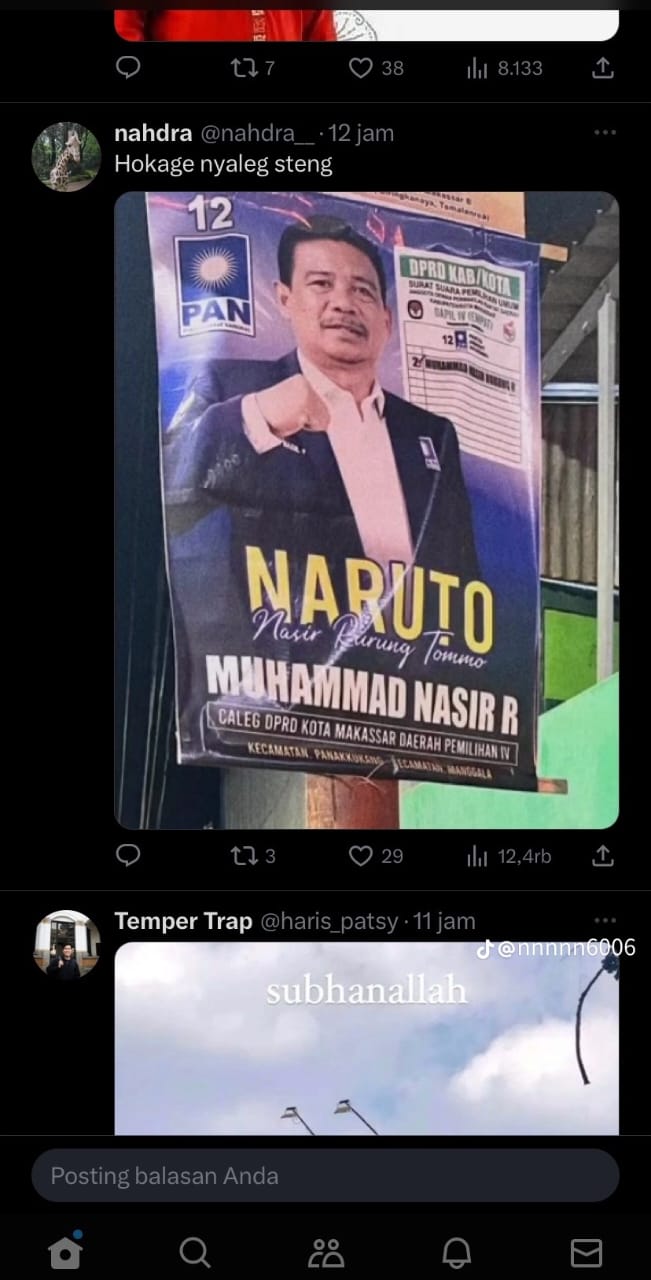 Potret baliho mengocok perut © TikTok