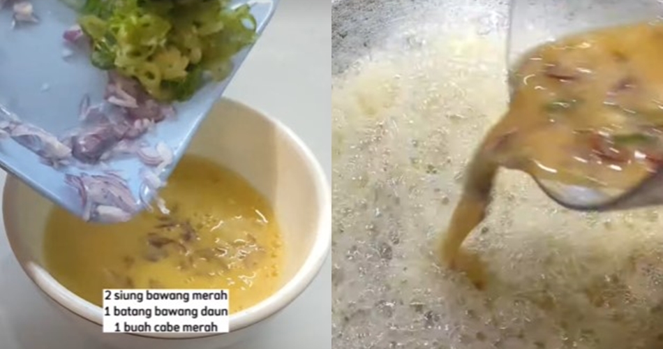 Bukan diberi sayur kol atau tahu, trik goreng telur dadar krispi & tebal cukup tambah 2 bahan dapur