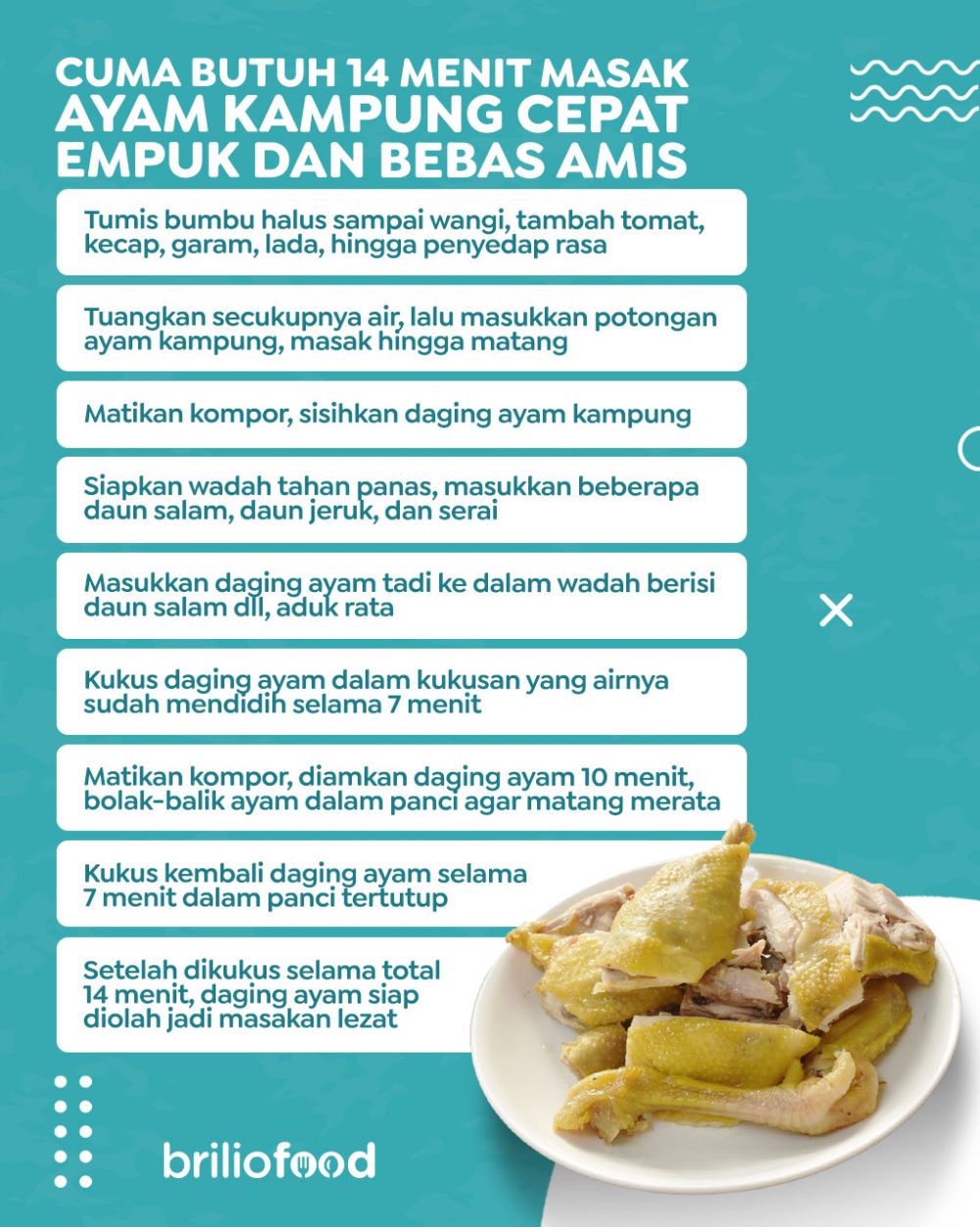 Tak perlu panci presto, ini trik masak ayam kampung agar empuk dan bebas amis hanya dalam 14 menit