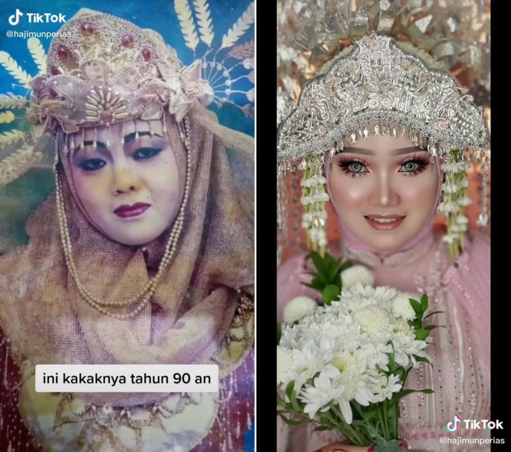 pengantin dulu dan sekarang © TikTok