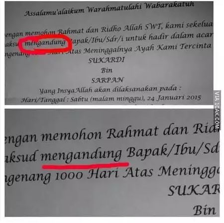 Potret kocak isi surat undangan pernikahan Berbagai sumber