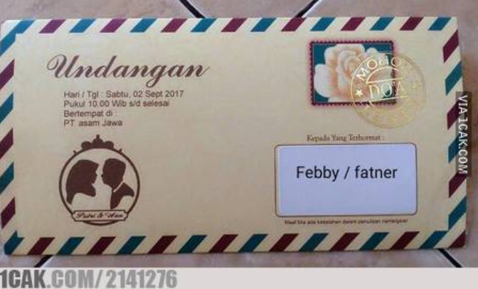 Potret kocak nama di undangan Berbagai sumber