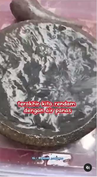 Bukan pakai sabun, ini cara mencuci cobek batu agar bersih maksimal dan bebas bau dengan 1 bumbu dapur