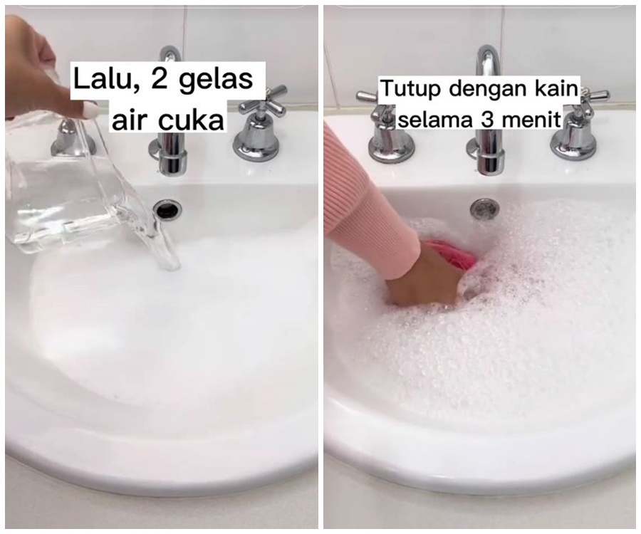 Bukan pakai soda api, ini cara cepat mengatasi wastafel mampet menggunakan 2 bahan dapur