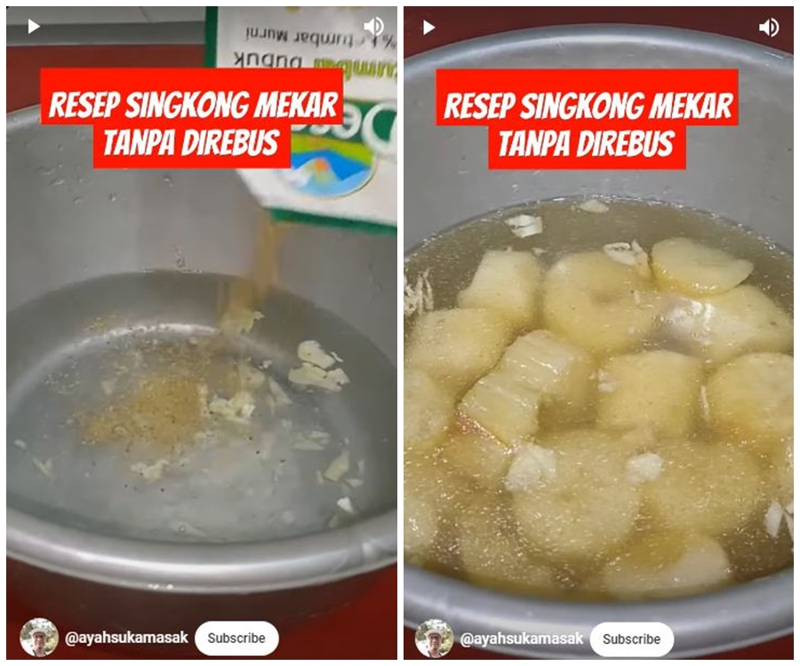 Tanpa direbus atau direndam air es, ini trik bikin singkong goreng mekar, lembut, dan gurih maksimal