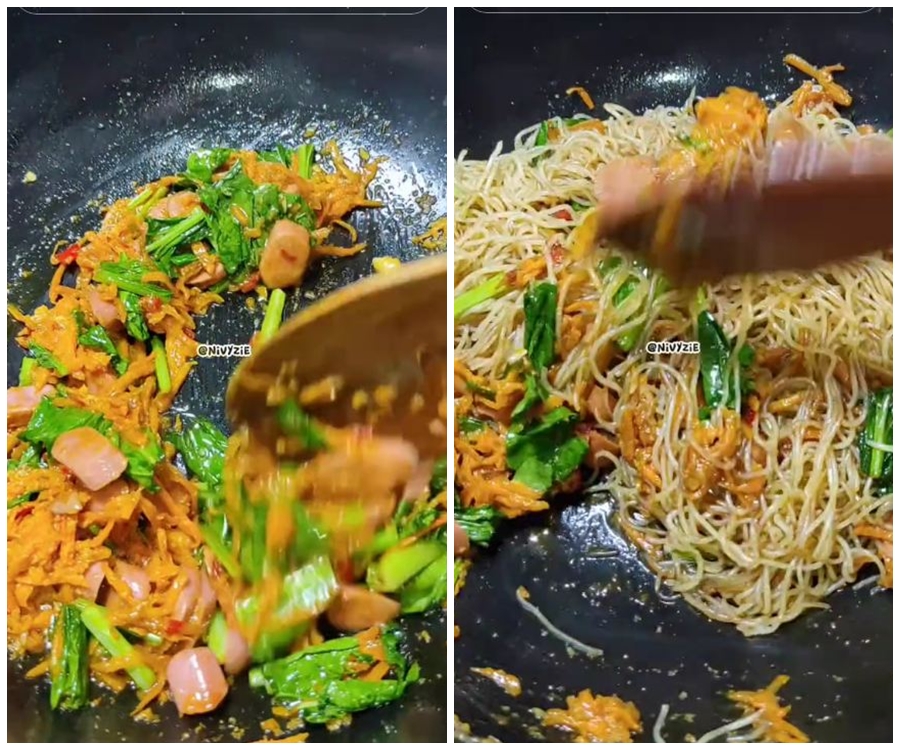 Bukan direbus atau direndam air panas, ini trik bikin bihun goreng yang lembut, kenyal, dan antilembek