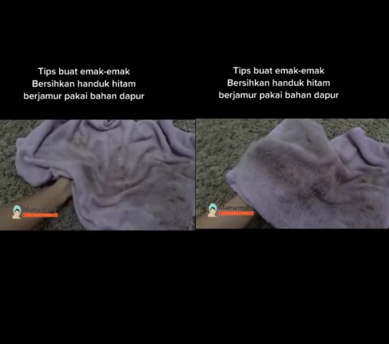 handuk mandi dekil dan berjamur © TikTok