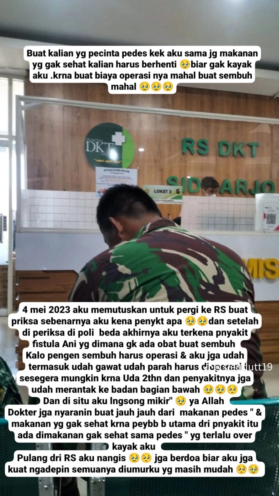Makan pedas kena fistula ani © TikTok