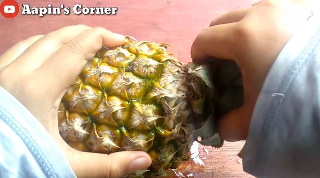 Tanpa pisau, begini cara mengupas kulit nanas cuma pakai 1 alat sederhana