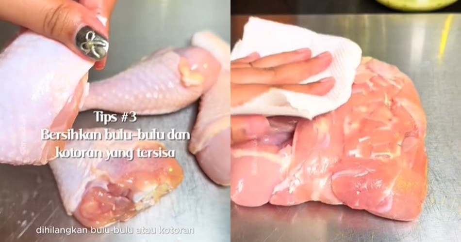 Bukan dicuci di air mengalir, ini cara membersihkan ayam agar bebas kuman pakai 1 bahan dapur