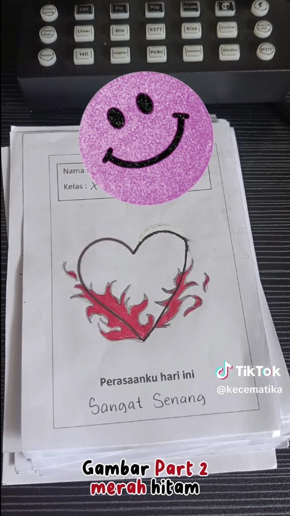Gambar dari emoticon hati  © TikTok