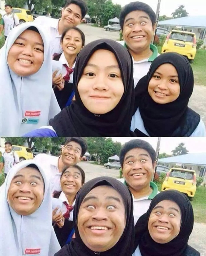 Momen tersembunyi di foto bersama  Berbagai sumber