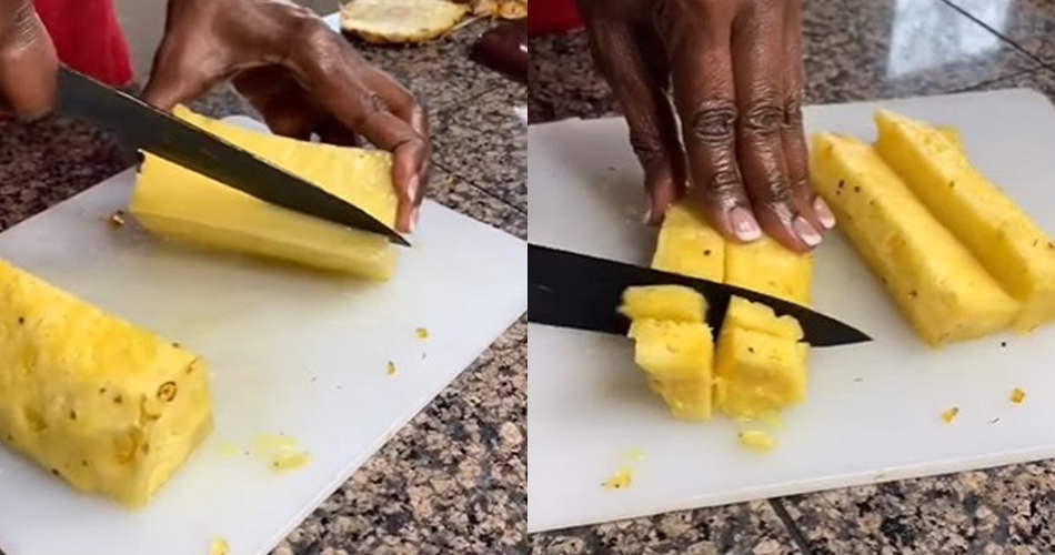 Trik jitu mengupas dan memotong nanas agar rapi dan air buahnya tak berceceran ke mana-mana
