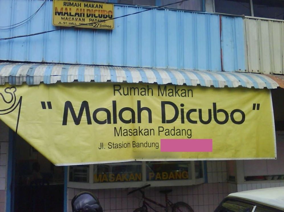 tulisan kocak rumah makan padang © berbagai sumber