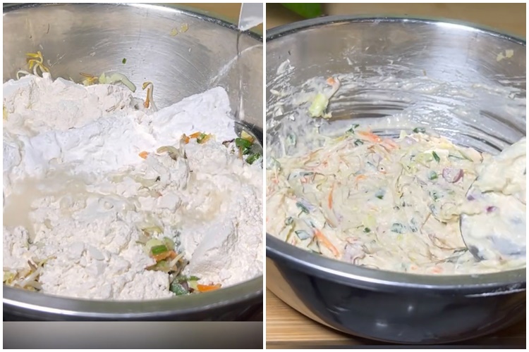 Bukan pakai jagung, ini cara membuat bakwan sayur semakin tebal dan padat cukup tambah 1 bahan makanan