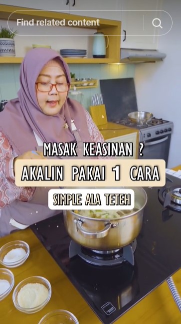 Bukan ditambah air atau diberi kentang, ini trik mengatasi masakan keasinan cukup tambah 1 bahan dapur