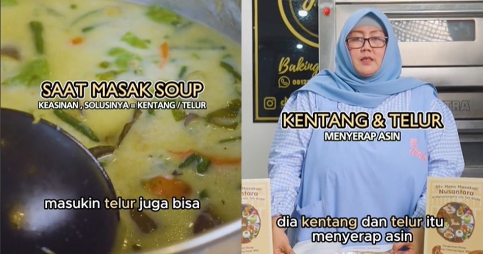 Bukan ditambah air atau diberi kentang, ini trik mengatasi masakan keasinan cukup tambah 1 bahan dapur