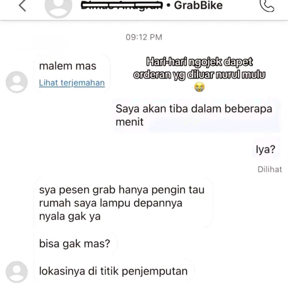 ojol nyalain lampu © TikTok