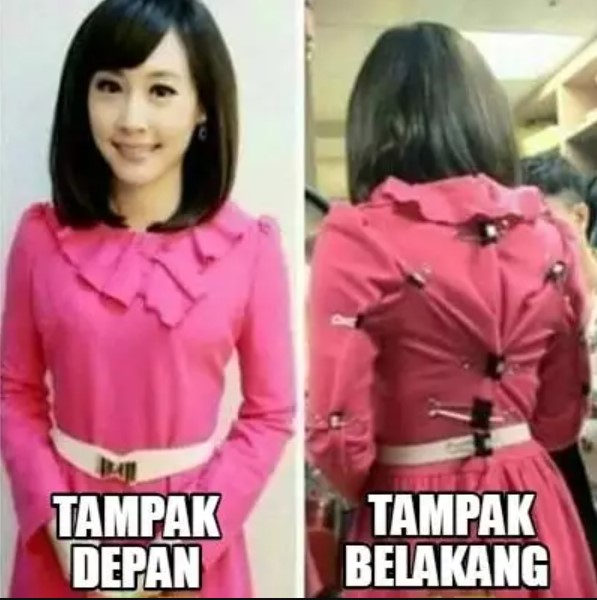 Potret kocak depan belakang Berbagai sumber