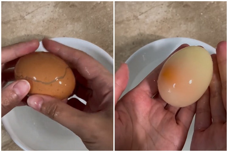 Wanita ini goreng telur beku mentah jadi egg tempura ala anime, hasilnya bikin ngelus dada