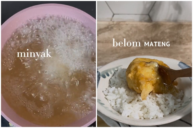 Wanita ini goreng telur beku mentah jadi egg tempura ala anime, hasilnya bikin ngelus dada