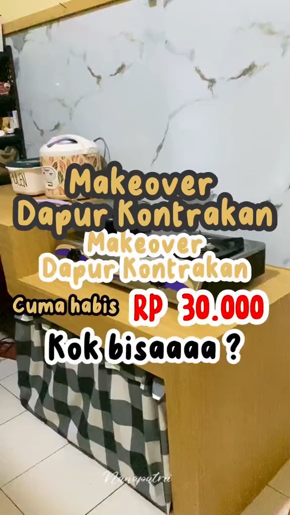dapur kontrakan makeover © TikTok