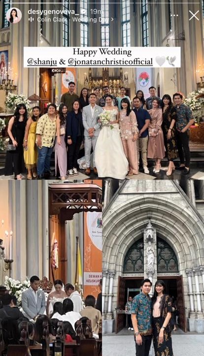 momen pemberkatan nikah Jonatan Christie dan Shanju ex JKT48 © berbagai sumber