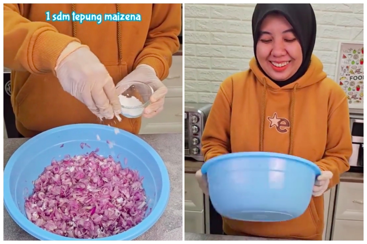 Bukan ditambah tepung beras atau cuka, ini trik goreng bawang merah agar renyah hingga 1 bulan