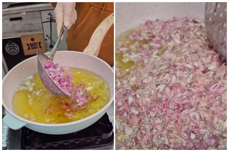 Bukan ditambah tepung beras atau cuka, ini trik goreng bawang merah agar renyah hingga 1 bulan