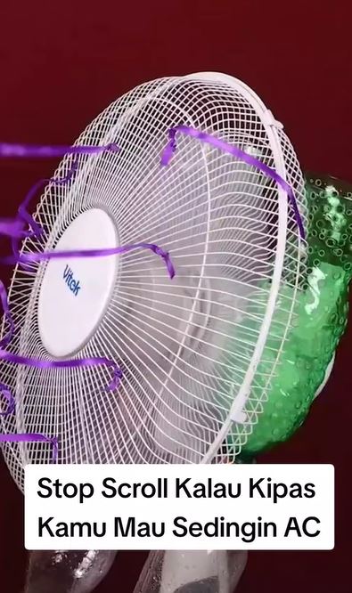 trik low bujet bikin kipas jadi super sejuk TikTok