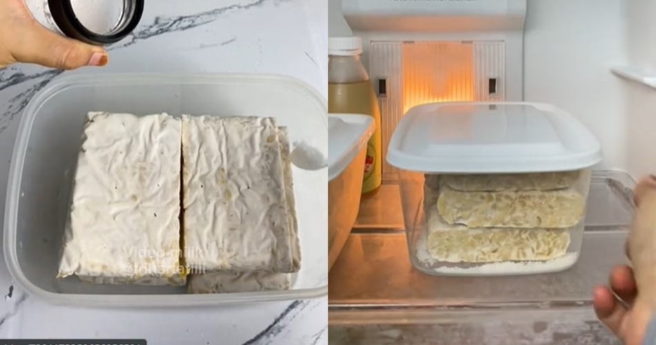 Viral tempe sudah dipotong balik utuh, begini cara menyimpan irisan tempe agar tak menyatu kembali